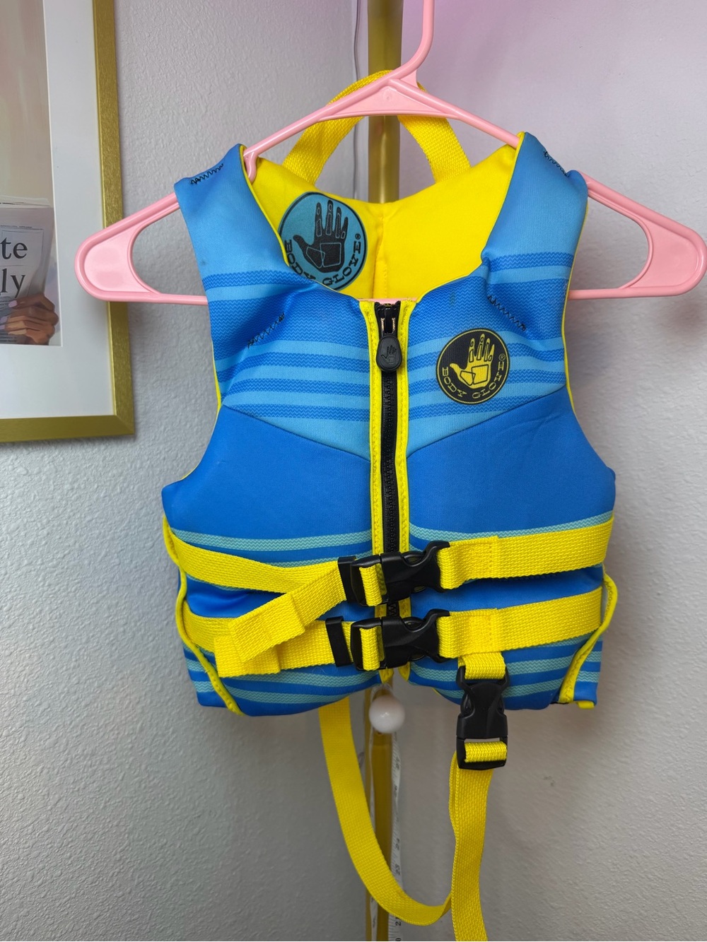 Body Glove Blue & Yellow Kids Boat Life Jacket 30-50 lbs